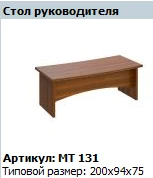 "Master" Head table top (with screen) article MT 421