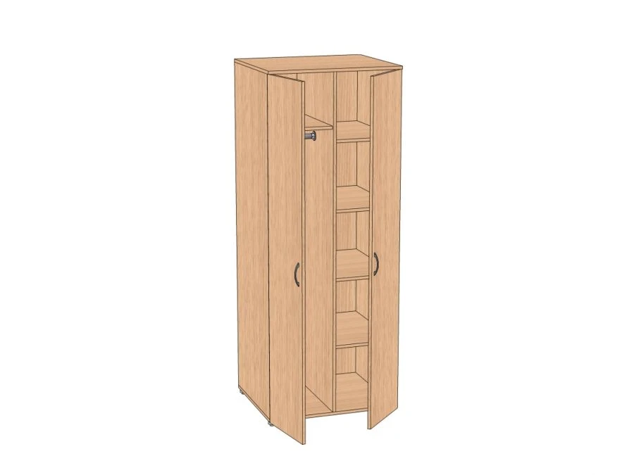 Clothes and linen cupboard, 2-leaf 700*603*1830 mm ASHPB-70
