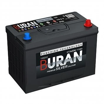 Lead battery for starting piston engines 6ST-110VLA Asia 135D31R "BURAN"