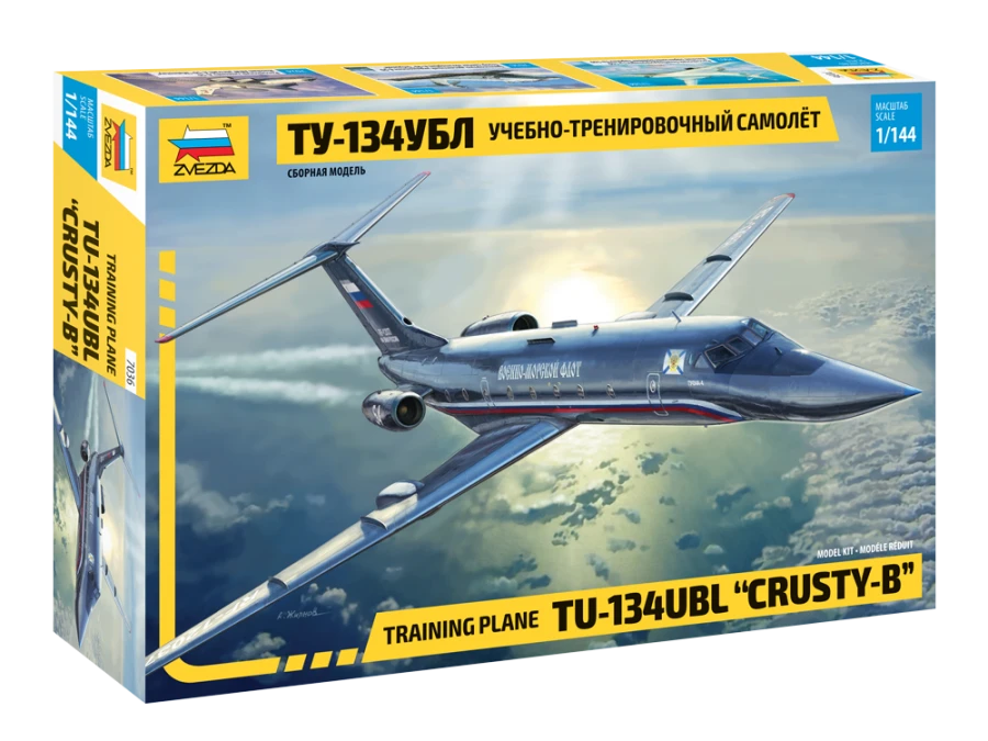 Assembled model "Tu-134 UBL aircraft"