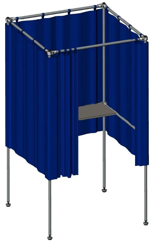 Voting booth for voters with mobility impairment