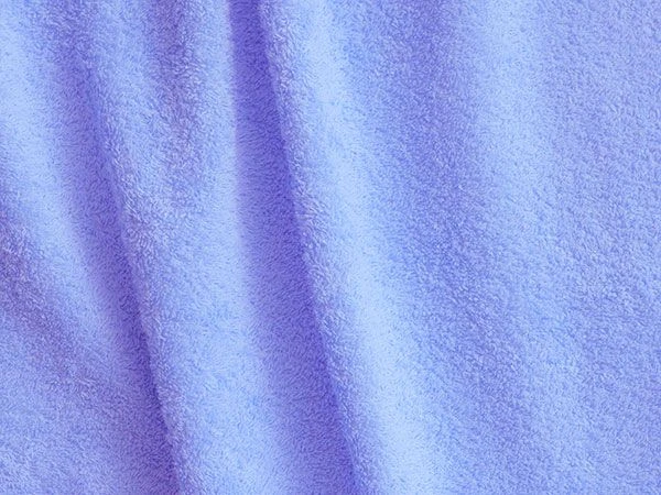 Smooth-dyed cotton terry cloth
