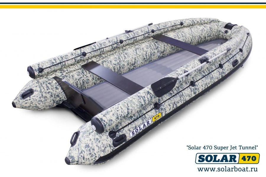 Motor inflatable boat SOLAR-470 Super Jet tunnel (2020) (Expedition)