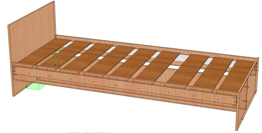 Bed 1-seater for adults