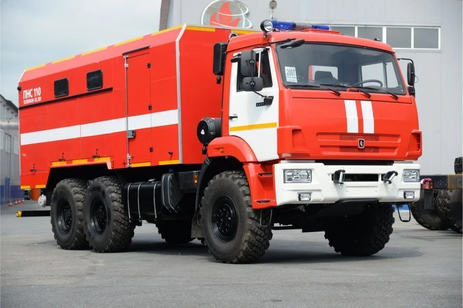 Fire pump station PNS-110, type 58815K43118 modification PNS-110, on chassis KAMAZ -43118-A5, 43118-50.