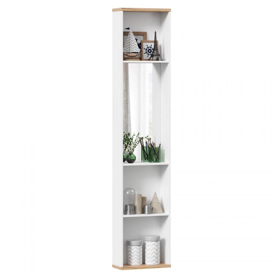 Urban LD.528080.000 Shelf with mirror (White/Oak Gold )