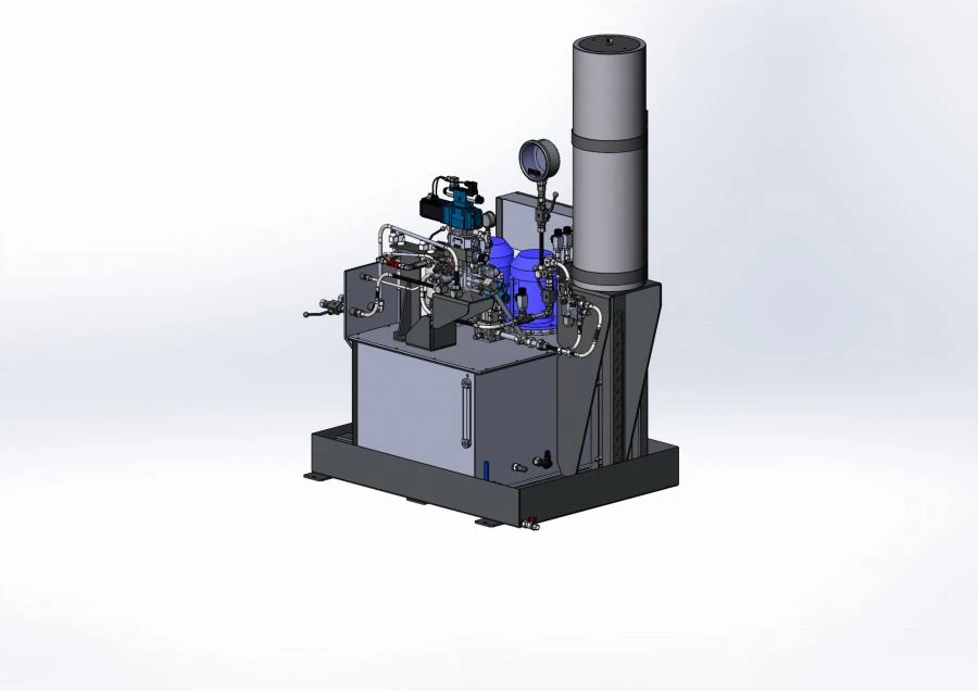 (MNU) Oil-pressure unit and (BG) block of hydrodistributors (Automatic control system of Gorky-Balkov hydro unit)