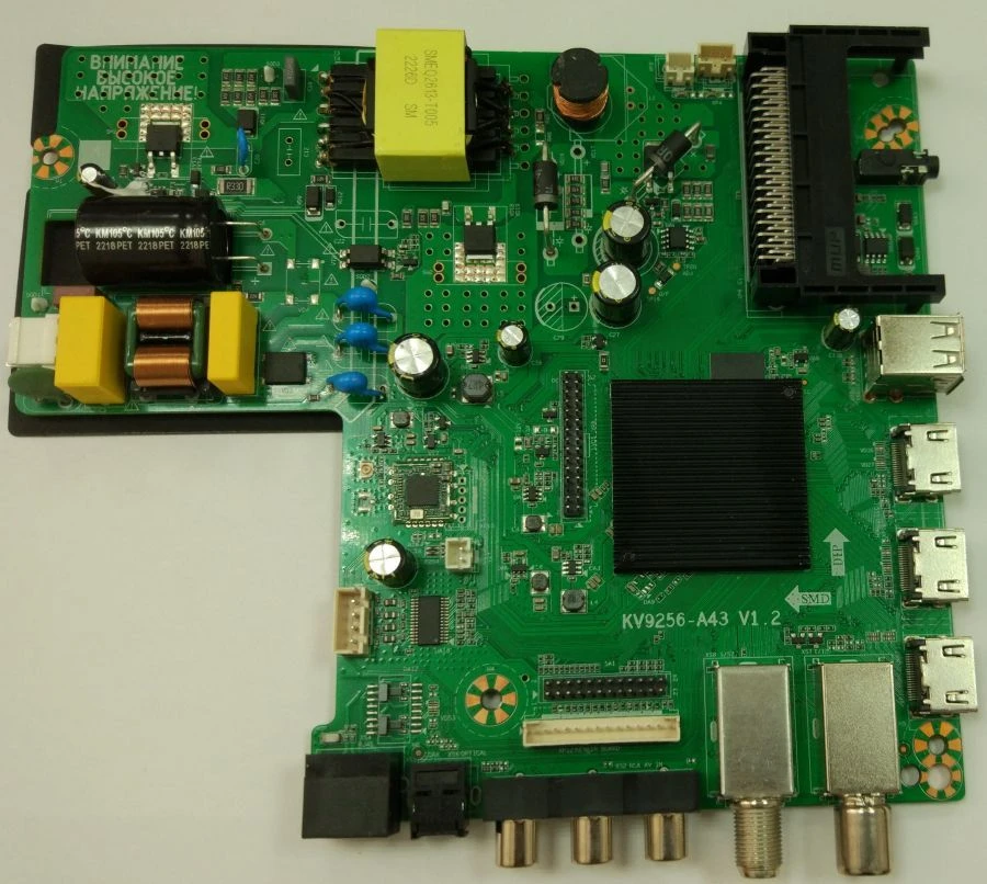 Main board electronic module for HD/FHD Smart 32"-43" TV (code KV9256-A43-xxx-yy, where: xxx - digital backlight power code