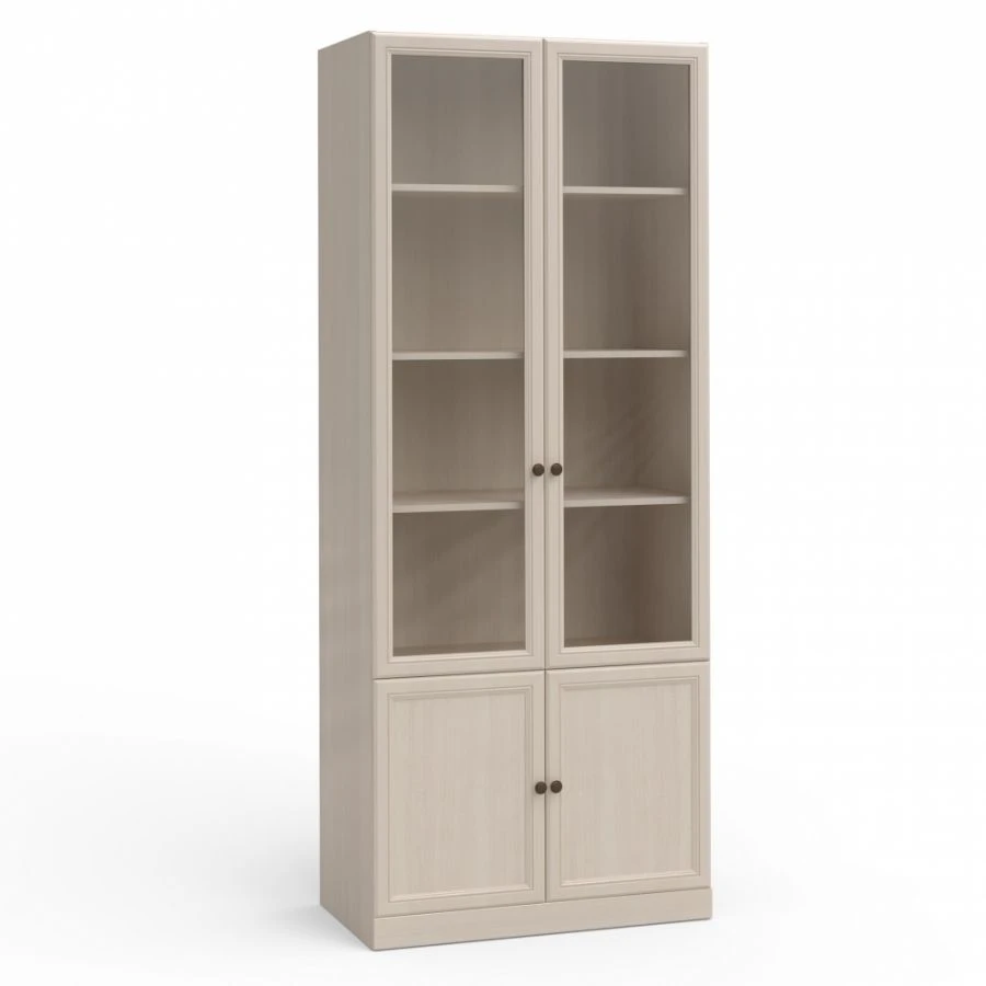 "Camilla" FSK-02.T8L, 2-door cupboard, 2-door panel, 2-door glass, shelves, mirror from the set of modular furniture "Camilla".