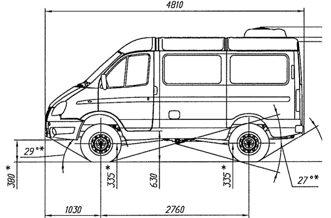 Chassis, Modification 221717, Petrol engine