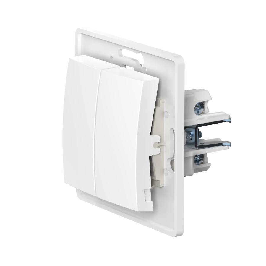 CADUCEUS ALING PRESTIGE Flush-mounted two-way switch 10AX, 250V~, white, article number 60072.0