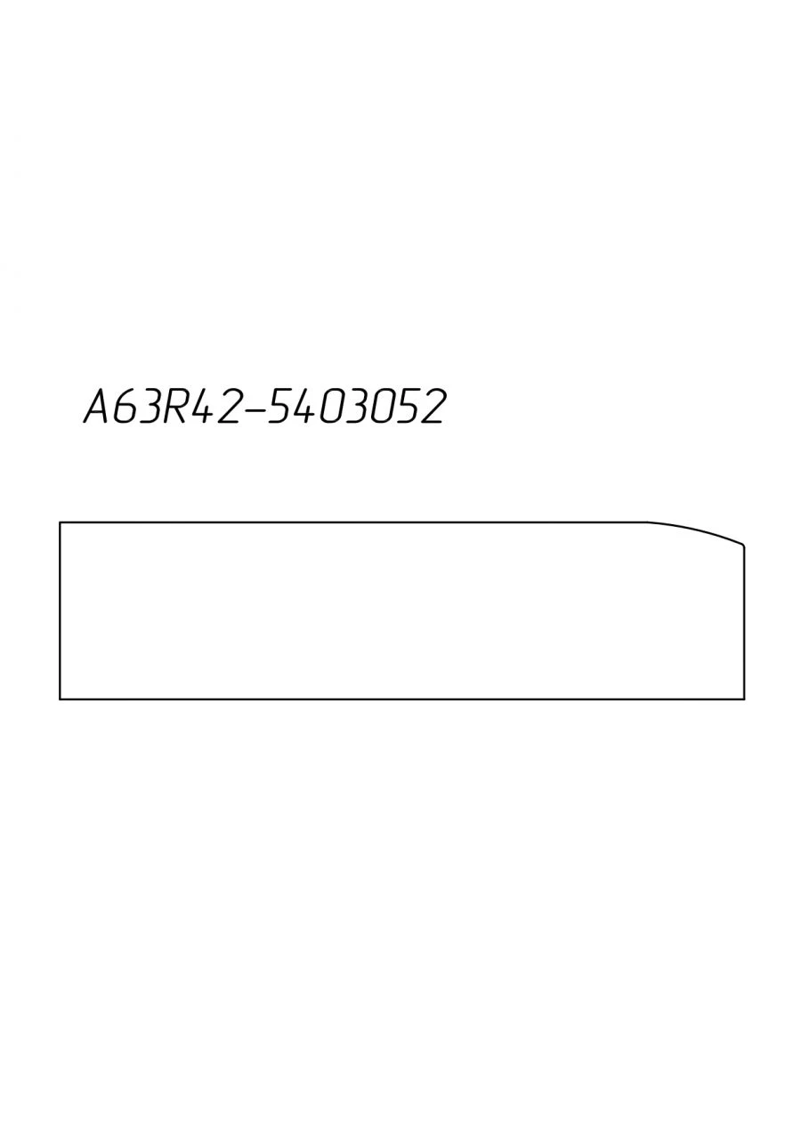 Sidewall glass GAZ A63R42-5403052