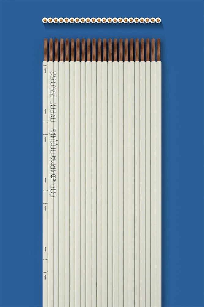 Flat installation wire PUVPG 22õ0,50