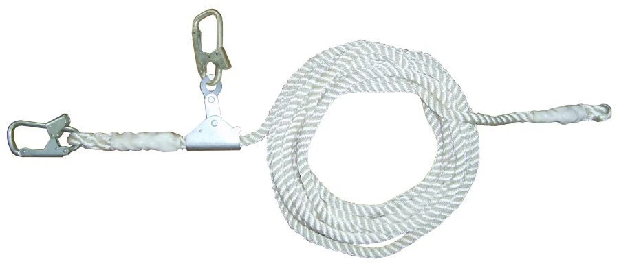 Personal protective equipment against falls from height: slider-type protection device on flexible anchor line, model VSC - ver.