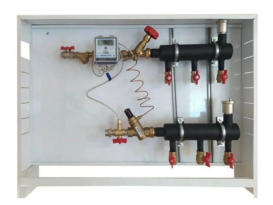 Collector flat node for heating system "Pulsar"