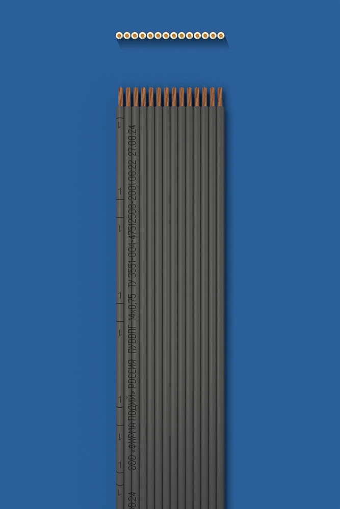 Installation flat wire with two-layer (double) insulation PUUVVVPG 14õ0,75