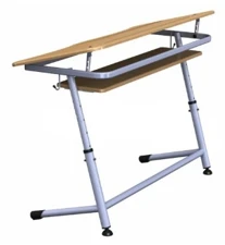 Two-seater adjustable desk, article PL-DUE5-7