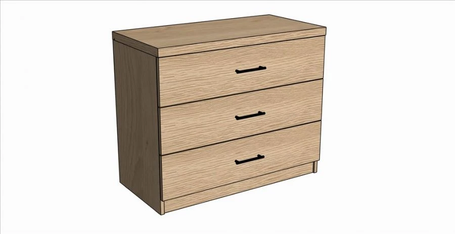 AR13 Dresser "Adele", 900xh750x450 (black), (chrome)