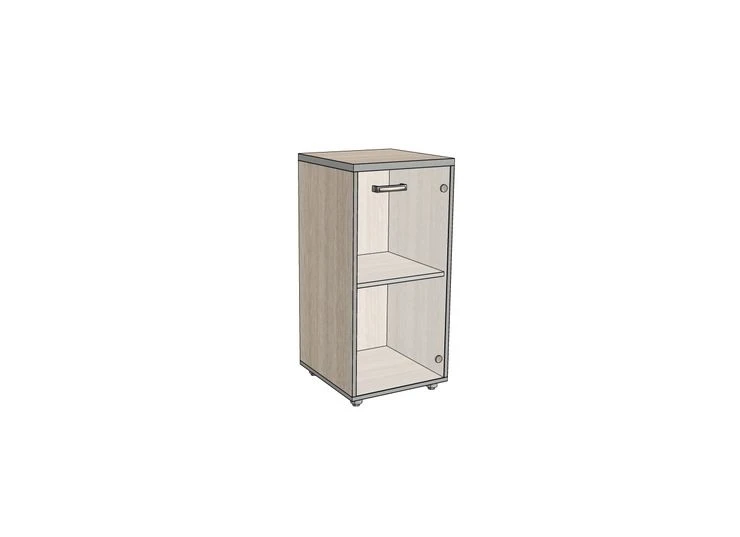 Shelf with glass, low, narrow 391*400*830 mm ASUS-1