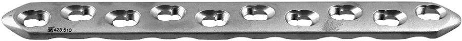 Wide compression plates with limited contact 4,5, article number 423.018.
