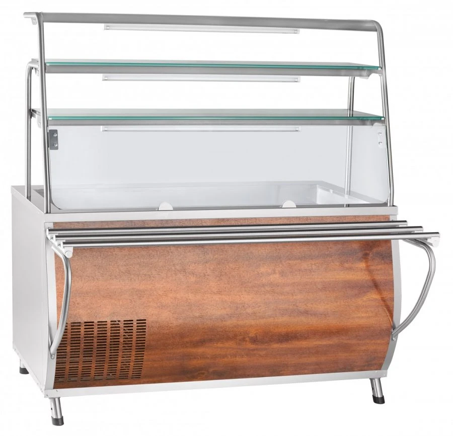 Refrigerated high-temperature display counter with neutral cabinet PVV(H)-70T-01-NSh (Kashir.)