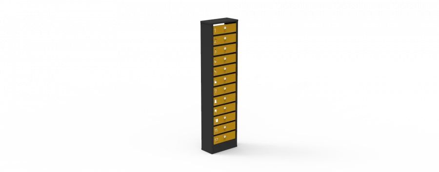 Metal cabinet for storing mobile phones, "ELTI" series