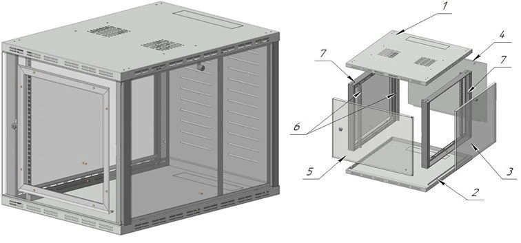 Telecommunication cabinet ??-?-12U-600x600x800-?G