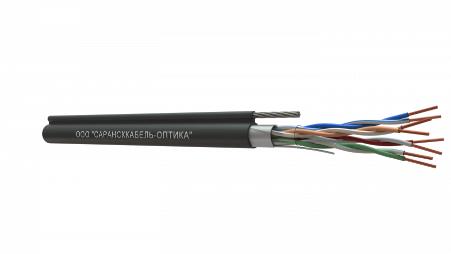 Communication cable symmetrical for digital transmission systems F/UTP tether
