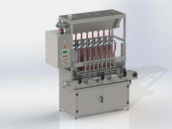 Special equipment for preservation Automatic filling machine of linear type AN-L for filling liquid and viscous products into k