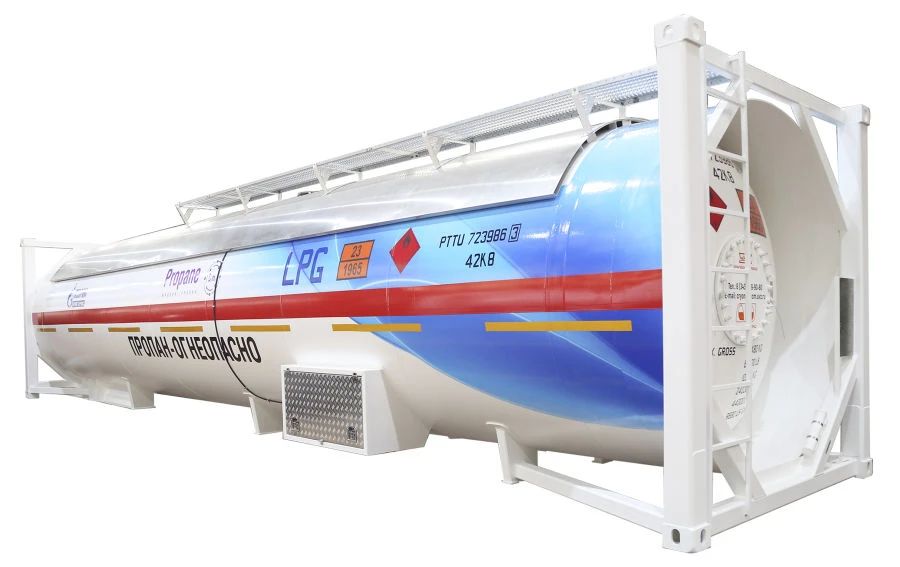 Tank container of model KC-44/1,8 for carriage of unrefrigerated liquefied gases of hazard class 2