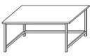 Laboratory assistant's table on metal frame (high) SL-4(c)