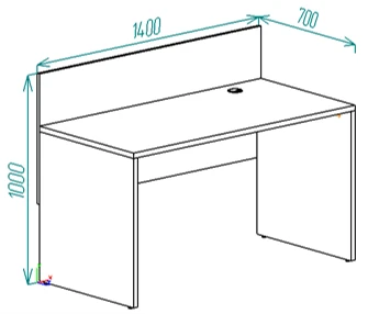 Table for client computer 1400