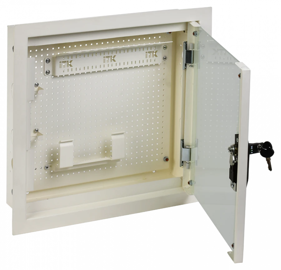 LR16-4H41-G-FR3 ITK LINEA R Multicabinet. 3 comp. 400x400mm glass white RAL9016