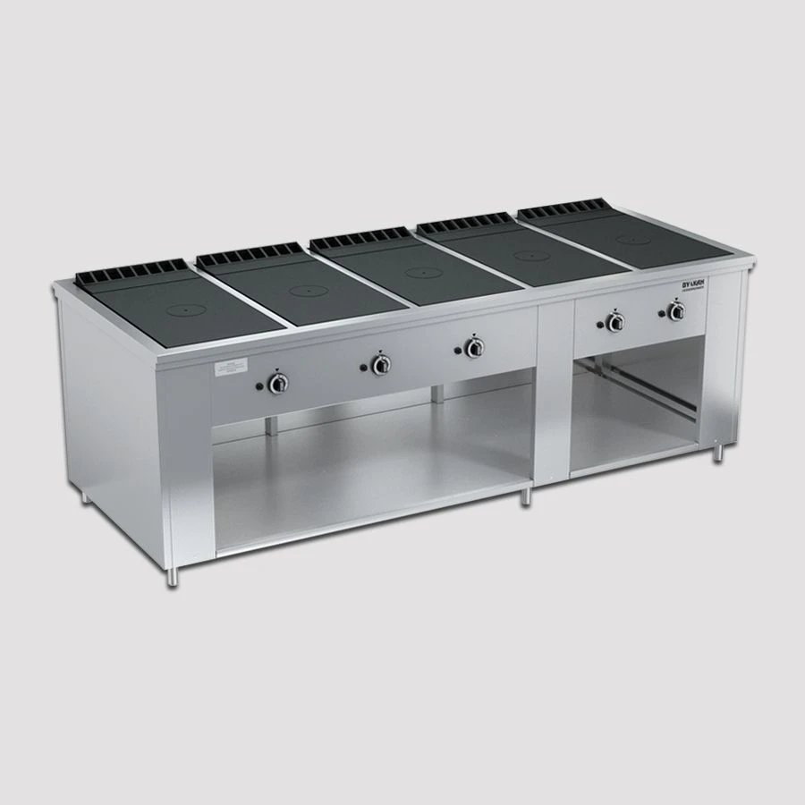 Gas cooker with closed flame PRG-IIA-5C "Maxi"