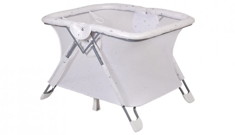 Polini kids Comfort French Teddy playpen, white-grey, item 0002160-13