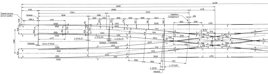 Crossing ramp of type P65 grade 2/9 with 4.0 m track spacing (project MSZ.8397.00.000)