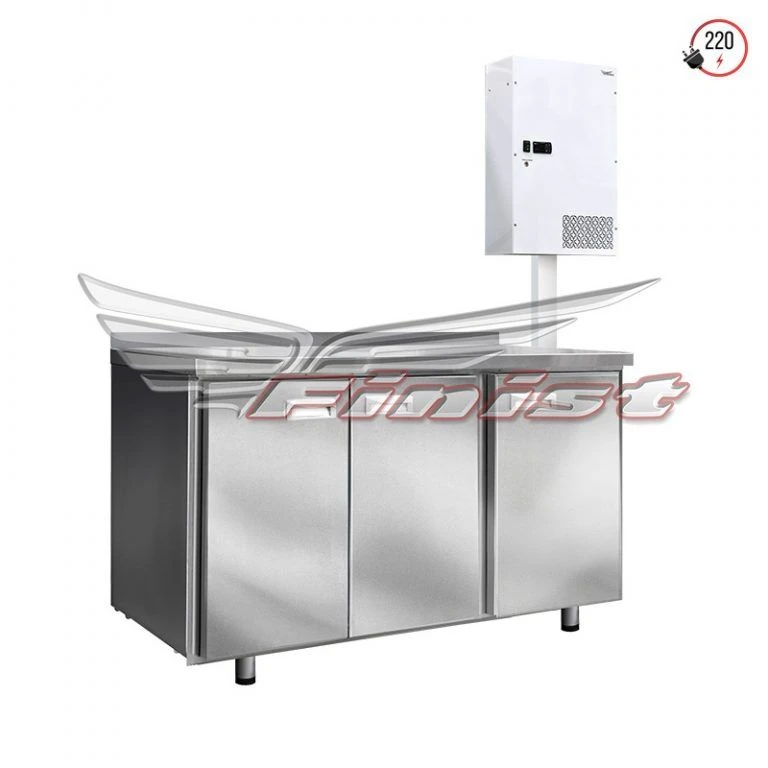 Refrigerating table with wall-mounted aggregate unit ?????