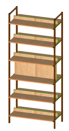 Double-sided shelving unit (m\k) with variable parameters