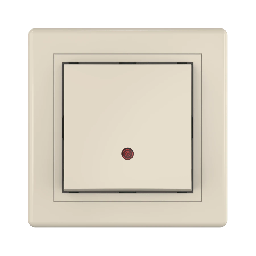 CADUCEUS ALING PRESTIGE Flush-mounted single-key change-over switch with indication 10AX, 250V~, beige, article no. 628.