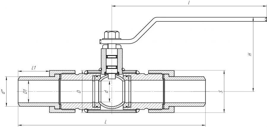 Stainless steel ALSO stainless steel ball valve STUNNING REDUCED with all-welded body KSH.SH.P.015.40-03