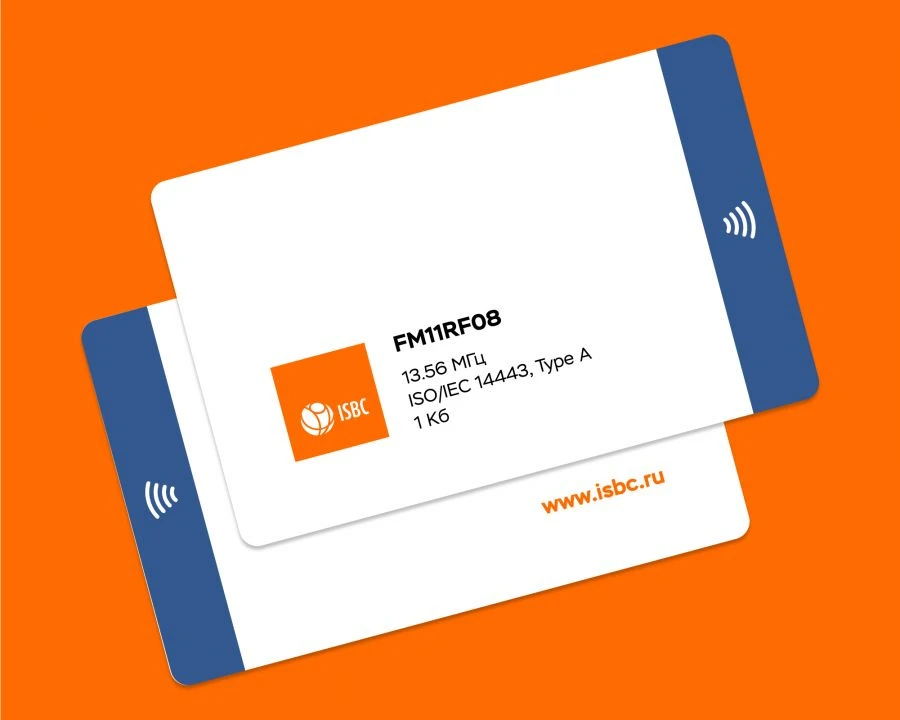 ISBC® smart card with integrated integrated circuit FM11RF08