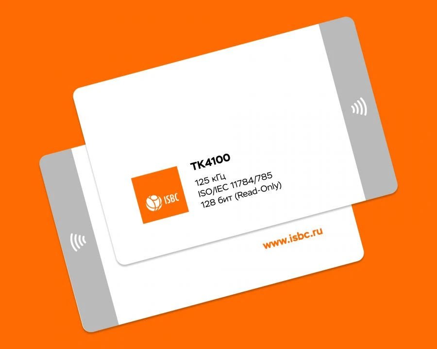 ISBC® smart card with integrated integrated circuit TK4100