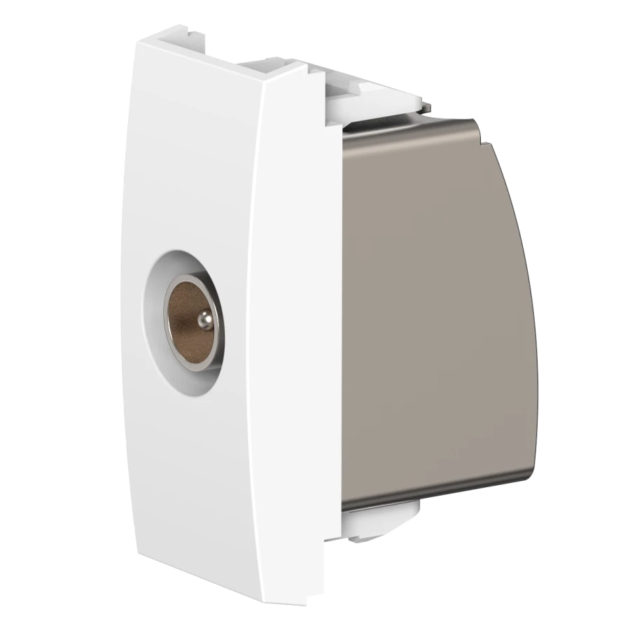 CADUCEUS ALING MODE Flush-mounted aerial socket TV M/F, 1M, white, Art. 6623.0