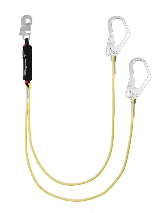 Double non-adjustable rope sling with shock absorber "aK22 fireproof", article number vnt aK22