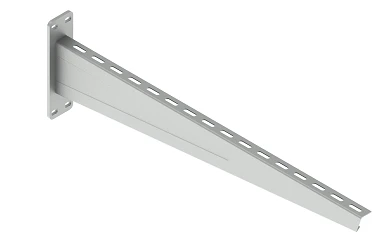 Support bracket reinforced BSOL 33-000, with overall dimensions from 130x64x130 mm to 230x64x830 mm, with metal thickness of con