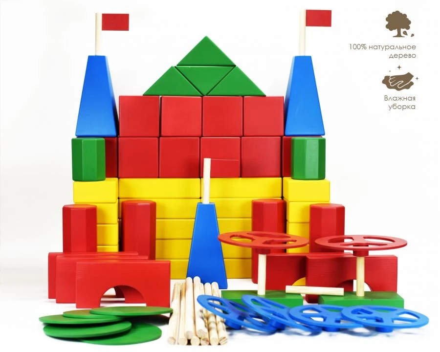 Floor hollow wooden constructor according to Polikarpov's method - 68 elements