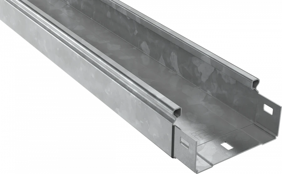 CLN10-050-100-100-3-M-HDZ ESCA Non-perforated tray 50x100x3000 HDZ IEK