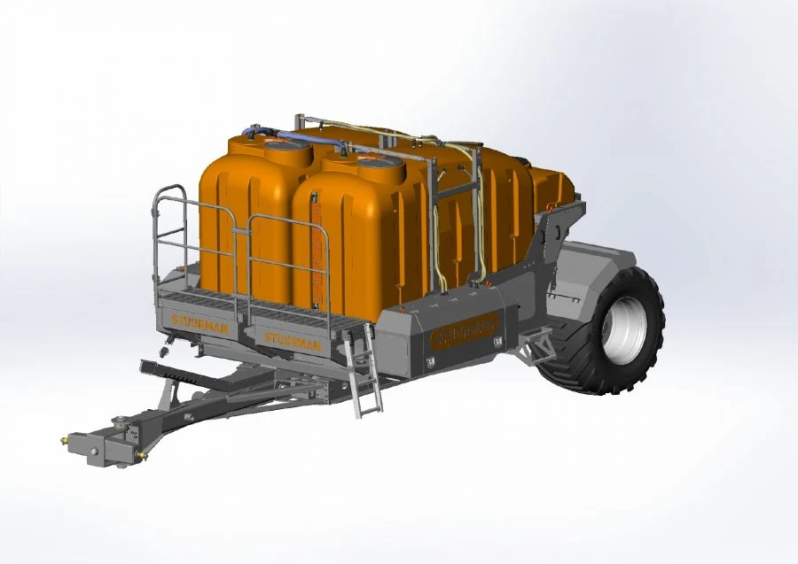 Mobile liquid fertiliser spreading machine STUURMAN model RONDO 6000
