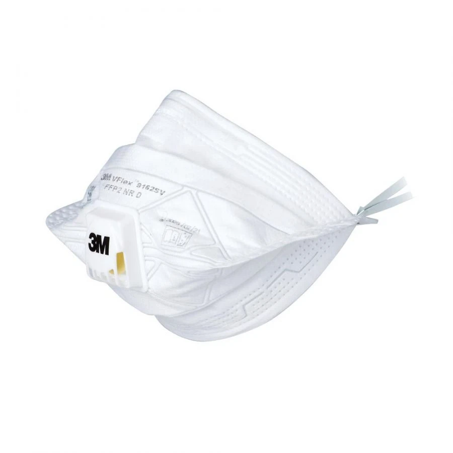 Filtering half-mask for aerosol protection of the "3M" brand VFlex series: model 9162SV protection class FFP2 NR D