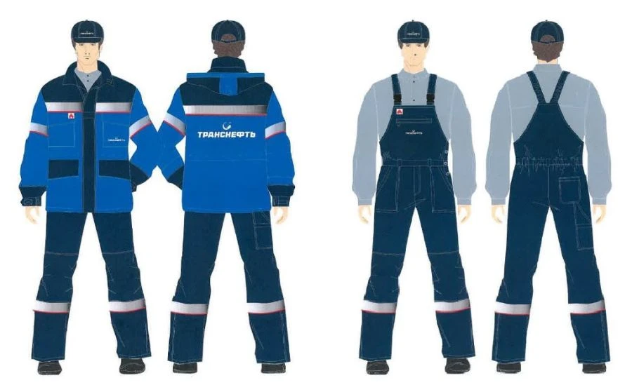 Men's suit (jacket, dungaree) against thermal risks of electric arc with protection level up to 6,6 cal/cm2 made of "PROTE" fabr